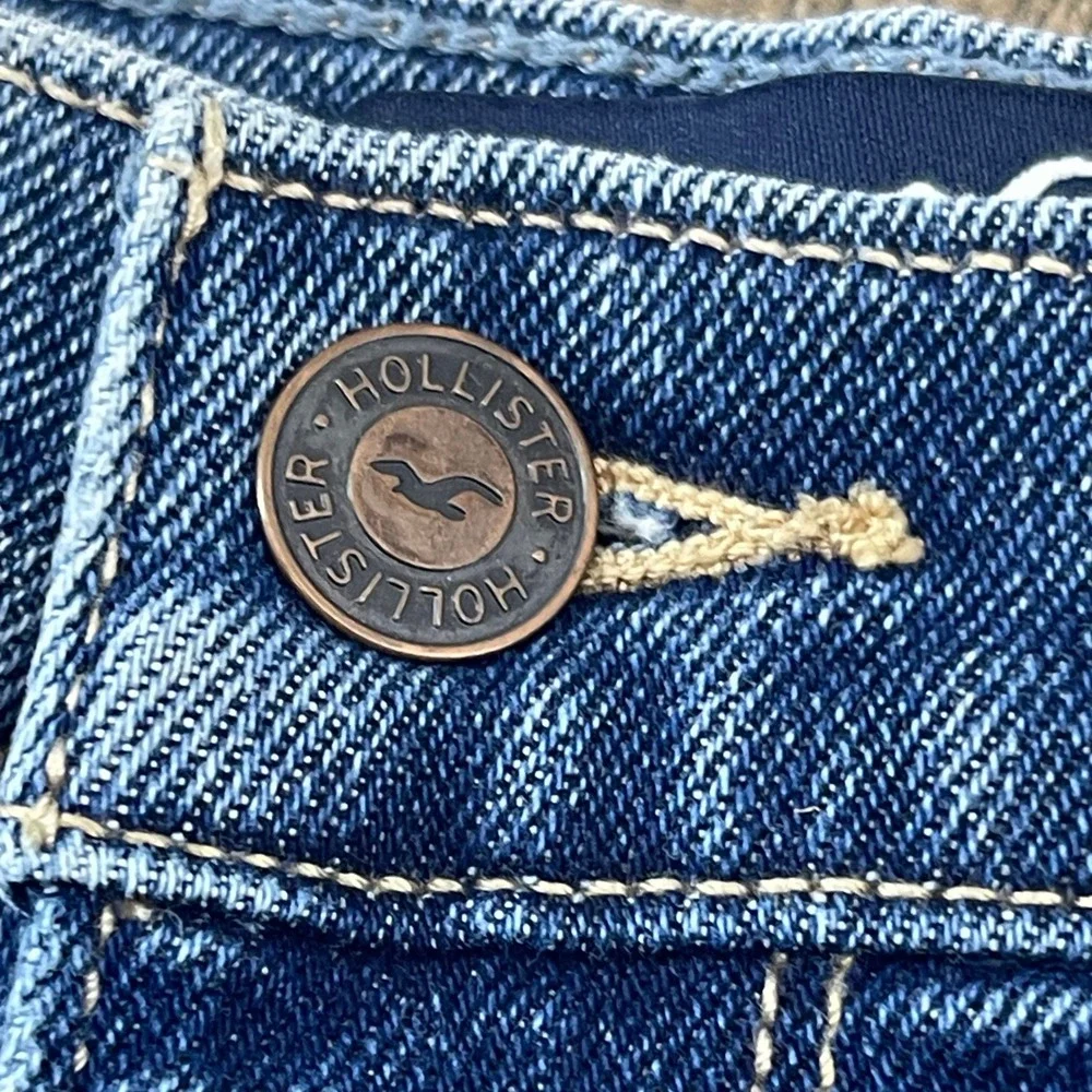 Hollister Short-Short Womens‎ 7 W28 Blue Vintage Stretch High Rise Fest Coast